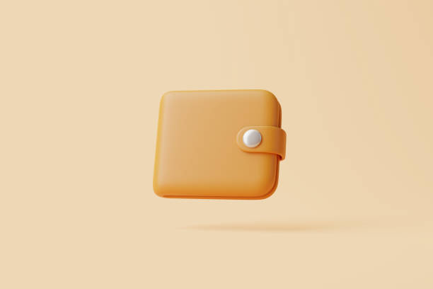istock Brown wallet icon on pastel beige background 1494939694