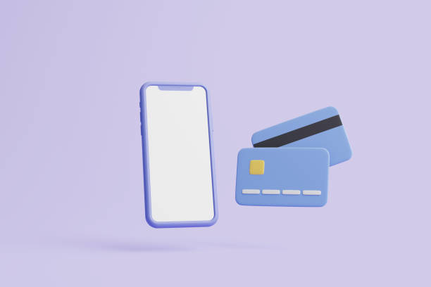 istock Credit cards with smartphone on pastel background 1494940554