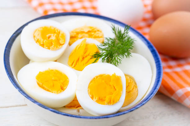 istock Boiled sliced egg, food photo 1494940907