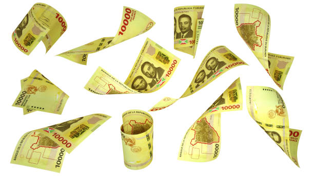 istock 3D rendering of Burundian Franc notes flying in different angles and orientations isolated on white background 1494947267