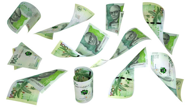 istock 3D rendering of Colombian peso notes flying in different angles and orientations isolated on white background 1494947293