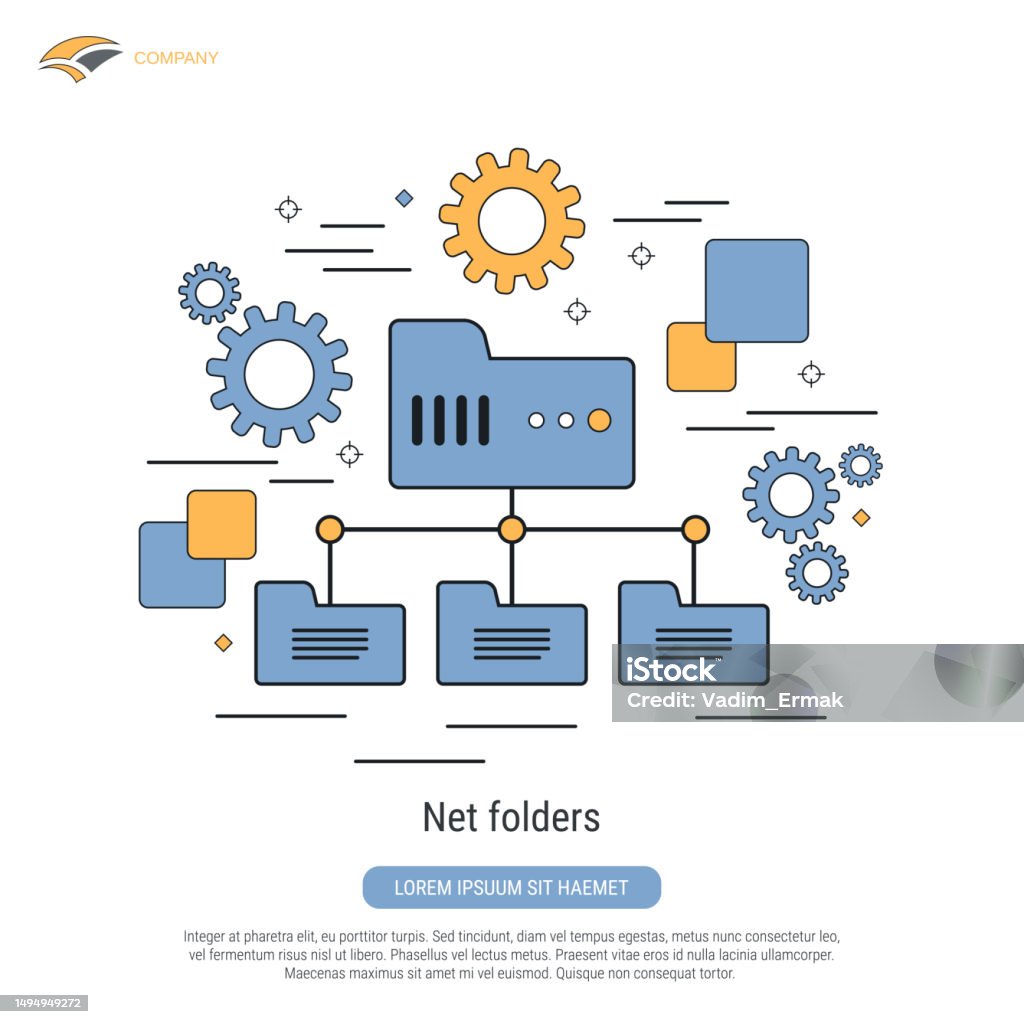 System Folder Bass.net Net Folders Vector Concept Stock Illustration - Download Image Now ...
