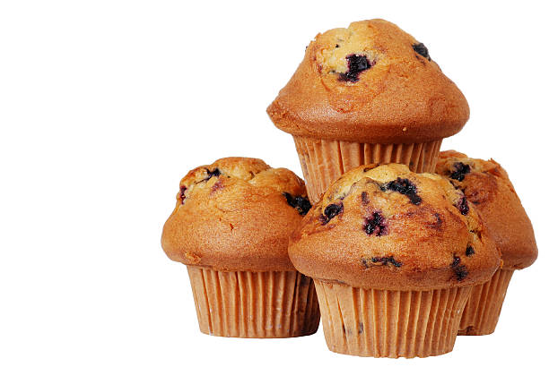 istock Isolated pile of blueberry muffins 149494938