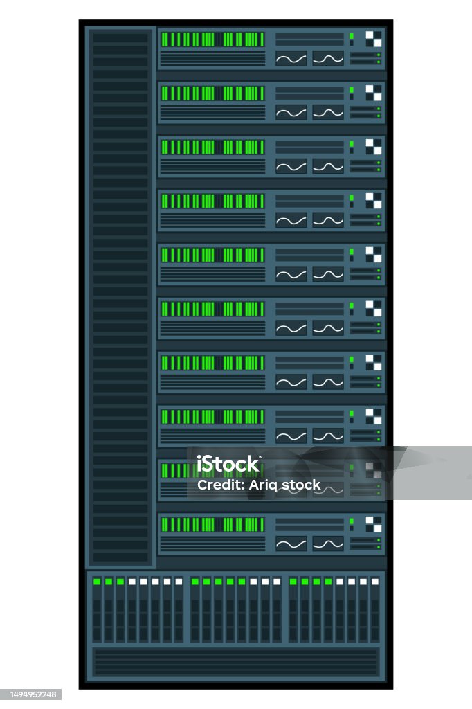 Server Rack Server Room Data Center Network Server Isolated Server In ...
