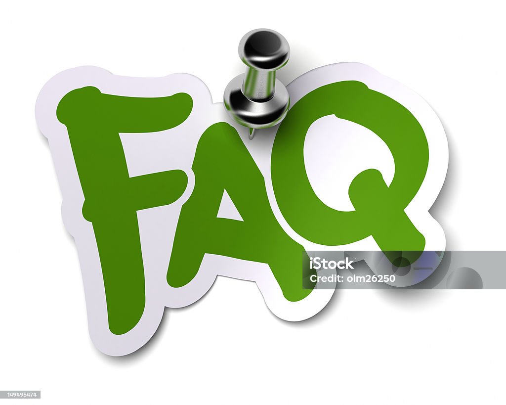 Faq autocollant - Photo de Blanc libre de droits