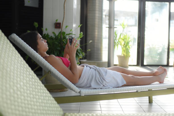 teenage woman reclining