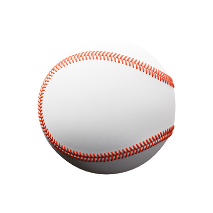 Champion of baseball concept. Baseball ball wearing a gold crown. 3d-rendering