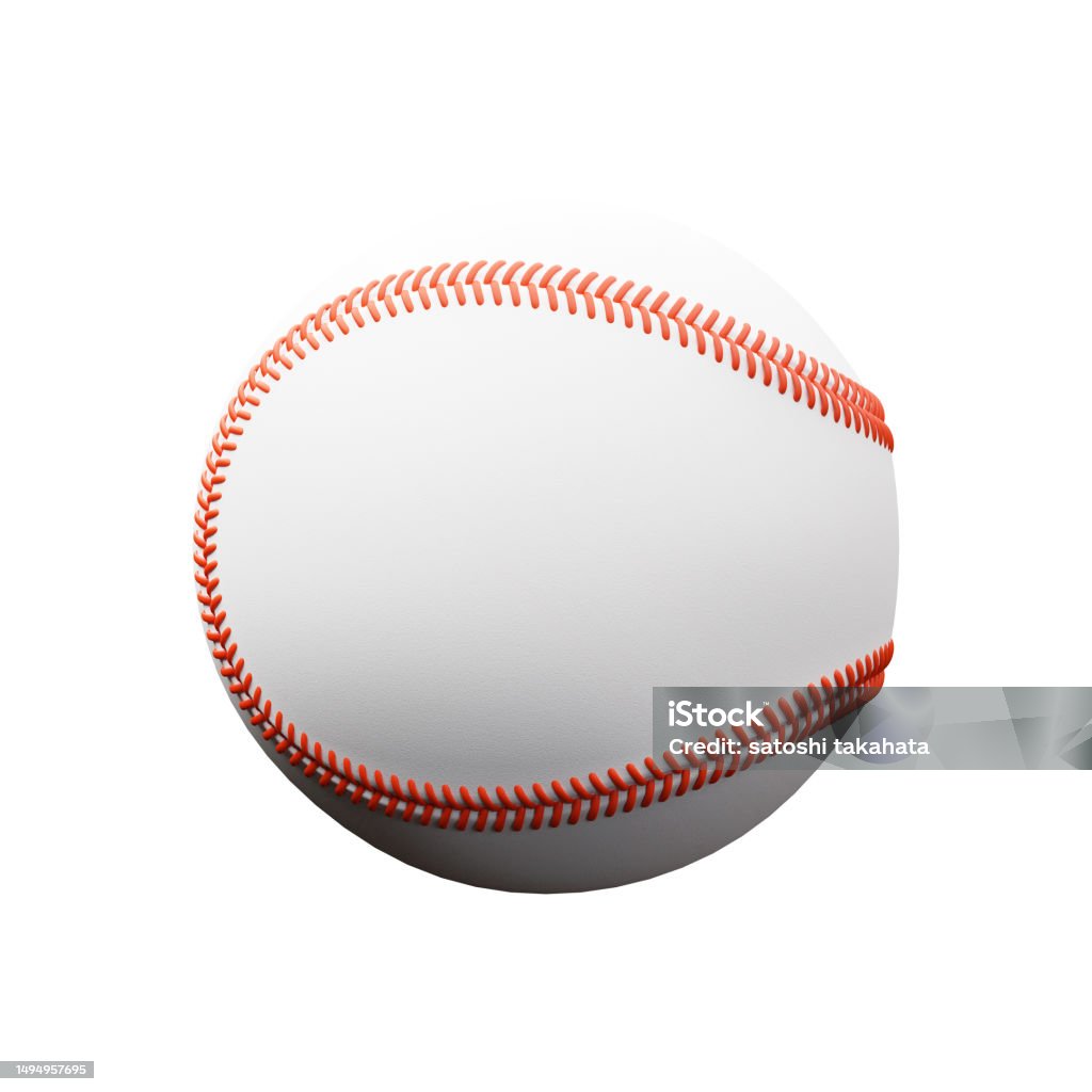 Baseball ball. 3dcg. straight. - 免版稅世界冠軍圖庫照片