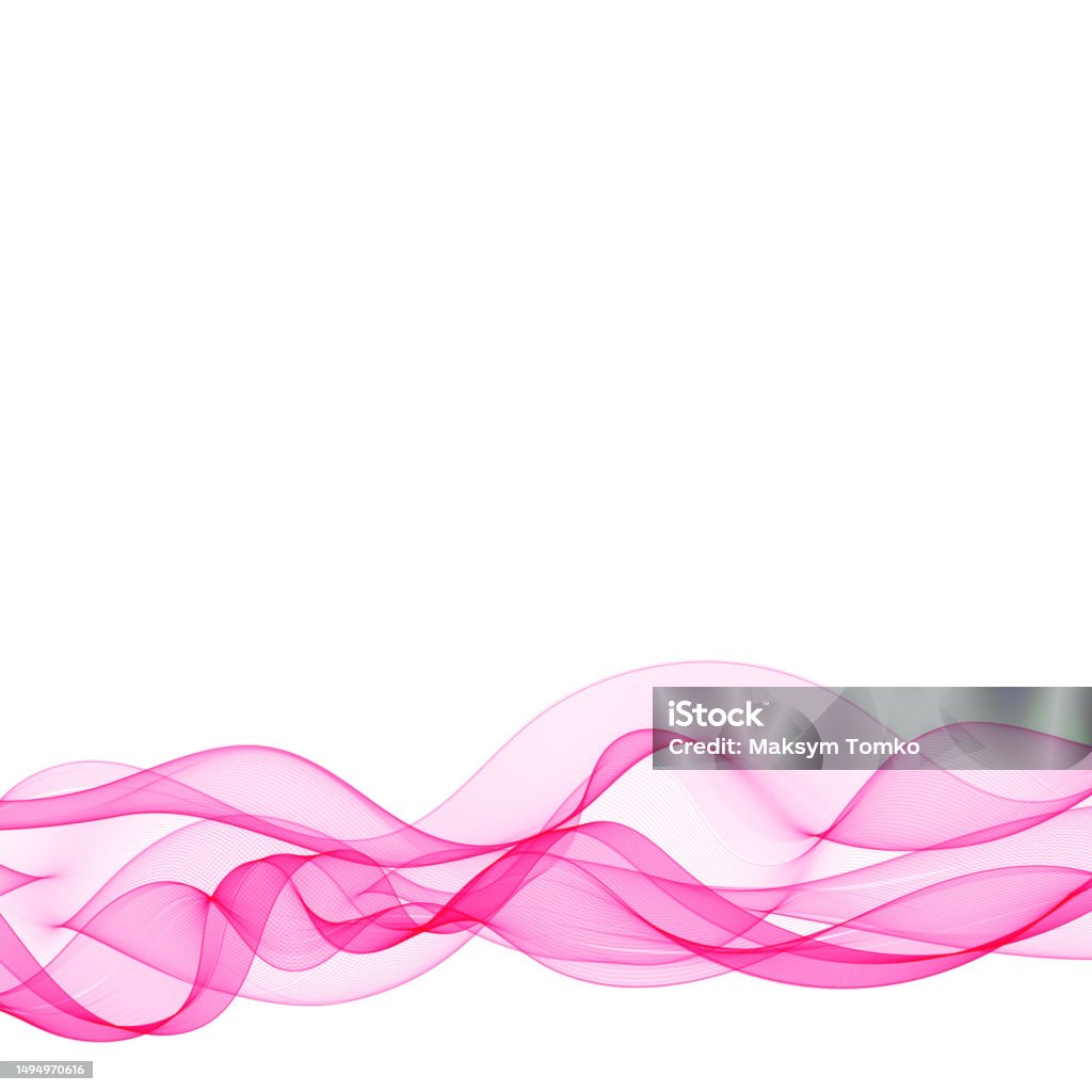 Pink Wave Header Abstract Pink Wave Design Element Eps 10 Stock Illustration - Download ...