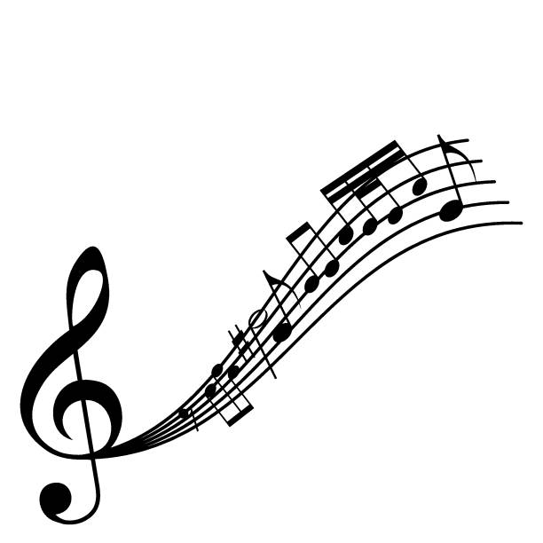 istock Melody line with treble clef, notes. Music festivals background. Classic concert illustration for party flyer, show banner. 1494993129