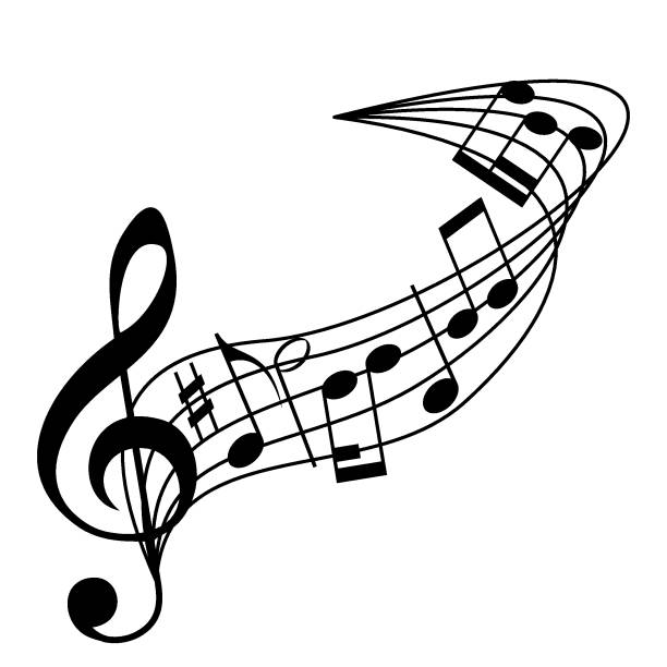 istock Melody line with treble clef, notes. Music festivals background. Classic concert illustration for party flyer, show banner. 1494993146