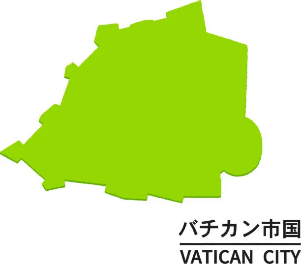 Vector illustration of Map of Vatican