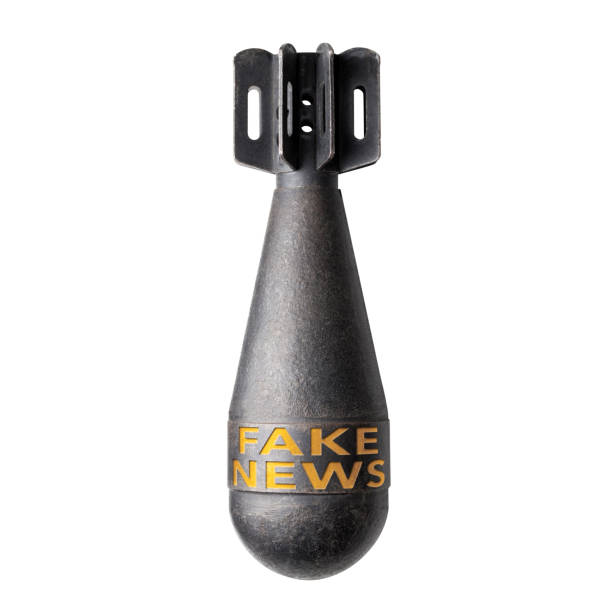 Bomb with NATO Label Falling From Sky. 3D Render