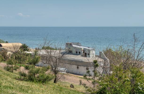 Seaside or Primorsky park in Chernomorsk, Ukraine Chernomorsk, Ukraine 14.05.2023. Seaside or Primorsky park in Chernomorsk, Odessa region of Ukraine, on a sunny spring day odessa beach stock pictures, royalty-free photos & images