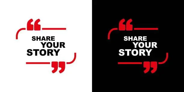 Vector illustration of share your story
