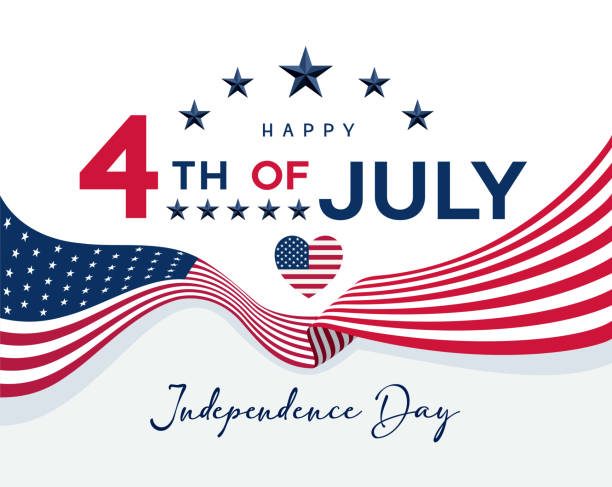 4th of July happy independence day USA template. Fourth of July. US national holiday. Independence Day. vector art illustration
