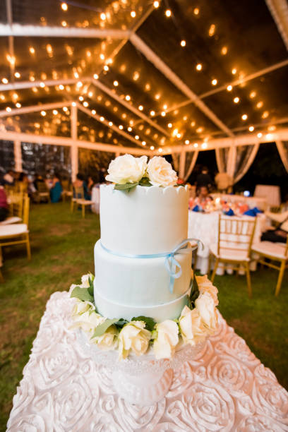 istock View of an outdoor wedding cake 1495019042