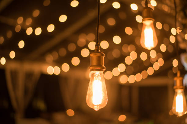 istock Closeup of Wedding decoration lights 1495019280