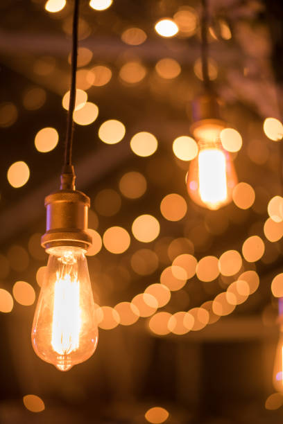 istock Close view of Wedding decoration lights 1495019295