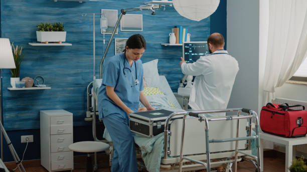 istock Doctor and nurse rushing to help hyperventilating patient 1495019838
