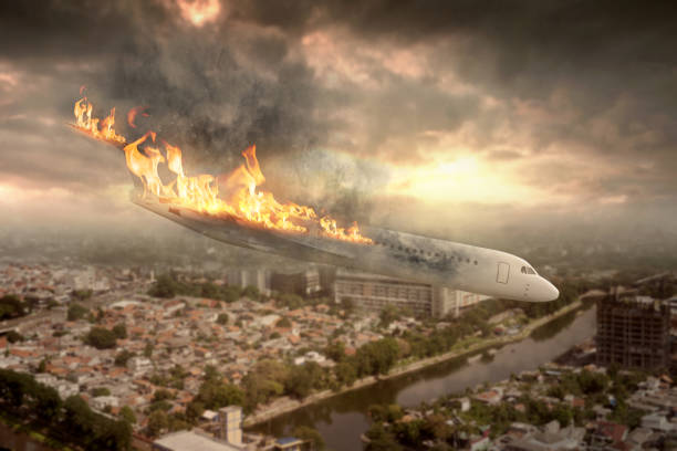 istock The ruined city with fires and sparks 1495025047
