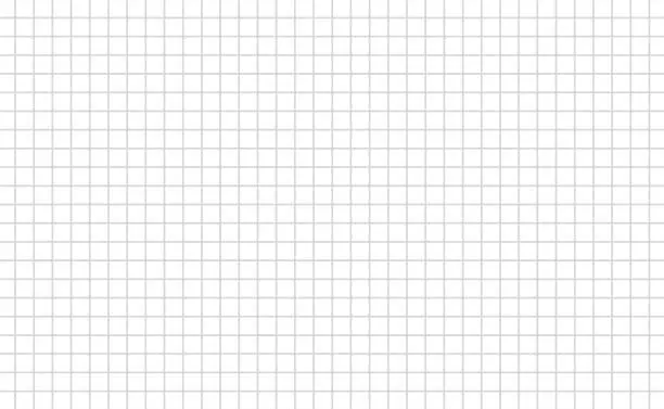 Vector illustration of Grid lines vector sheet. Graph paper with black or grey pattern on white background