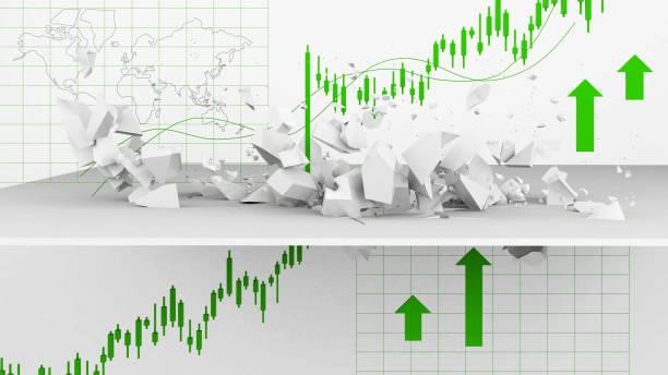 istock stock price soaring The economy grows through the ceiling.,performance beyond expectations,3d rendering 1495028366
