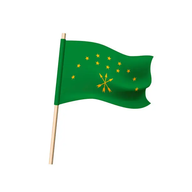 Vector illustration of Flag of the Adygea Republic.