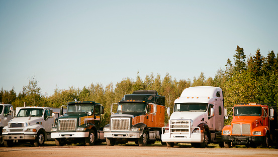 Trucks, Prince Edward Island, Nova Scotia, Canada. Toned Image.