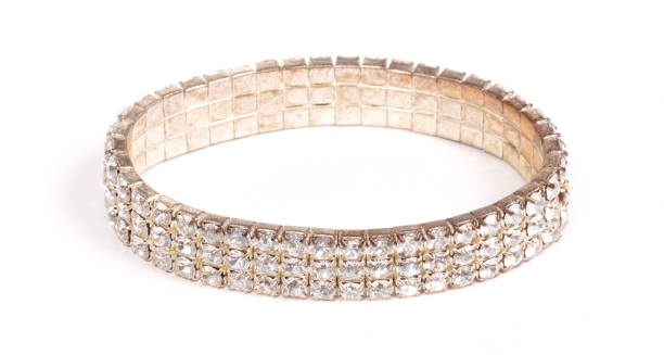 istock Diamond bracelet isolated on white background 1495034378