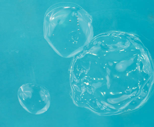 istock Abstract transparent gel isolated blue background 1495034505