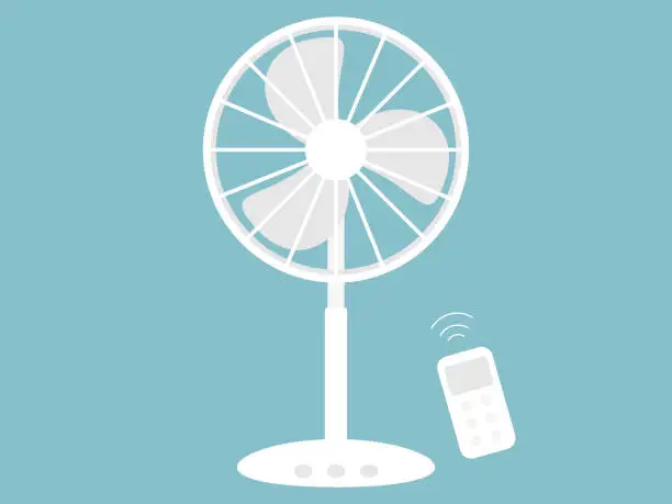 Vector illustration of White fan
