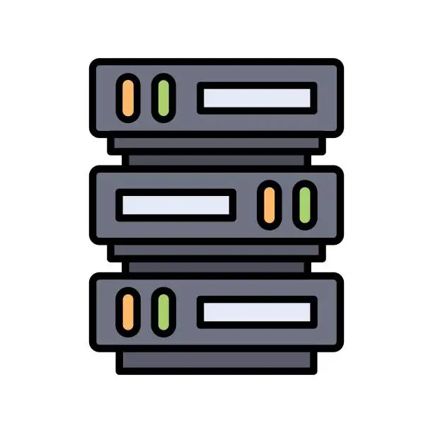 Vector illustration of Server Icon