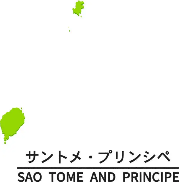 Vector illustration of Map of Sao Tome and Principe