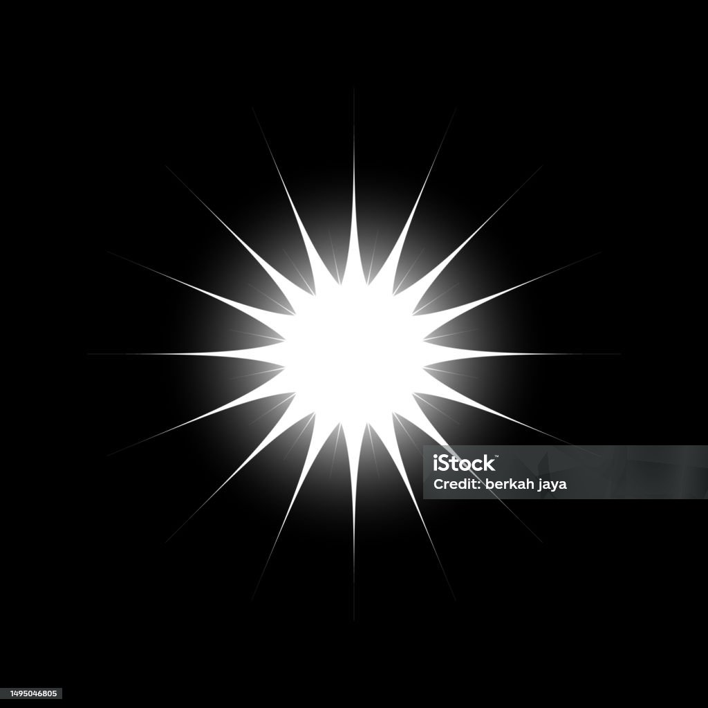 Star Small Rays Star Light Rays Isolated Element Stock Illustration - Download Image ...