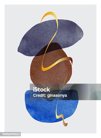 istock Abstract contemporary modern trendy. vector Set of creative minimalist hand painted illustrations for social media, wall decoration, postcard or brochure cover design 1495049553