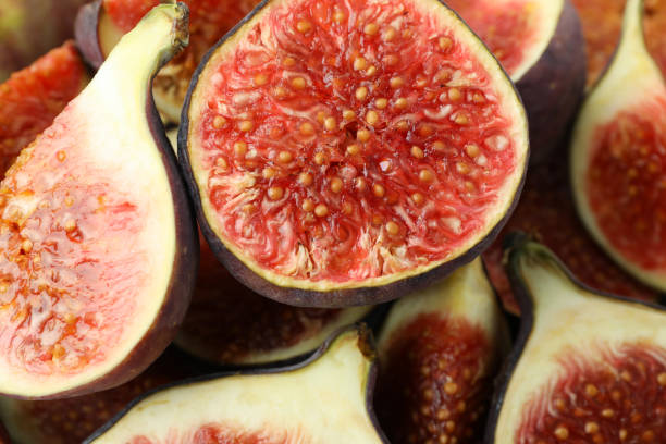 istock Ripe fig all over background, close up 1495054603