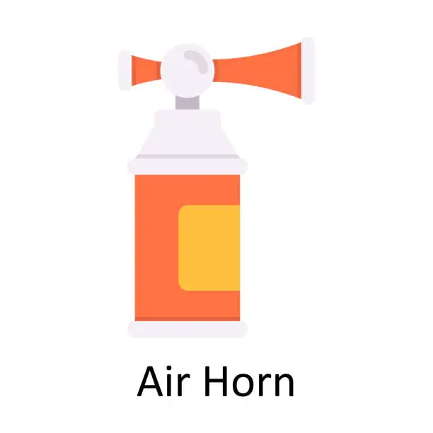 Vector illustration of Air Horn Vector  Flat Icon Design illustration. Sports and games  Symbol on White background EPS 10 File