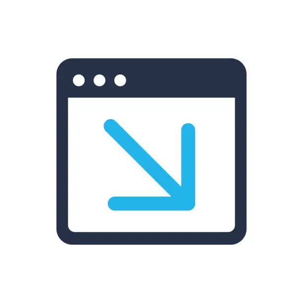 Vector illustration of Expand screen icon