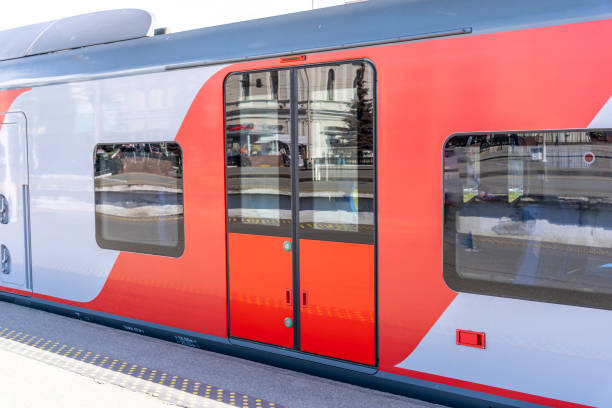 istock sliding automatic doors of a modern electric train 1495055515