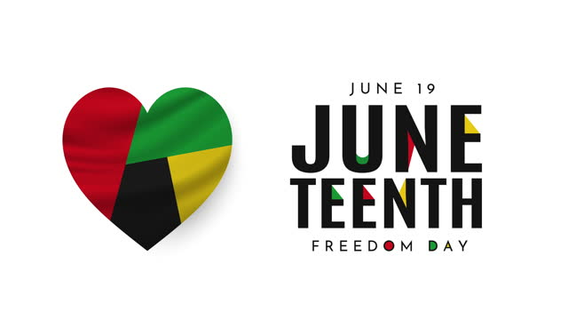 Juneteenth card, Freedom Day, June 19. 4k