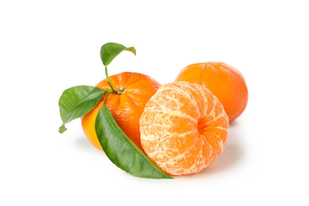 istock Fresh tasty mandarins isolated on white background 1495056828