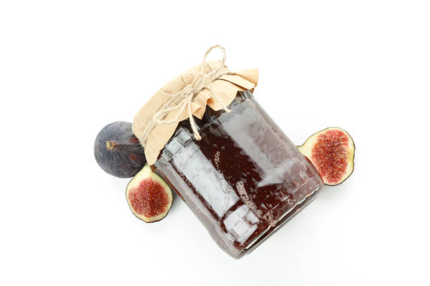 istock Fig jam and ingredients isolated on white background 1495058742