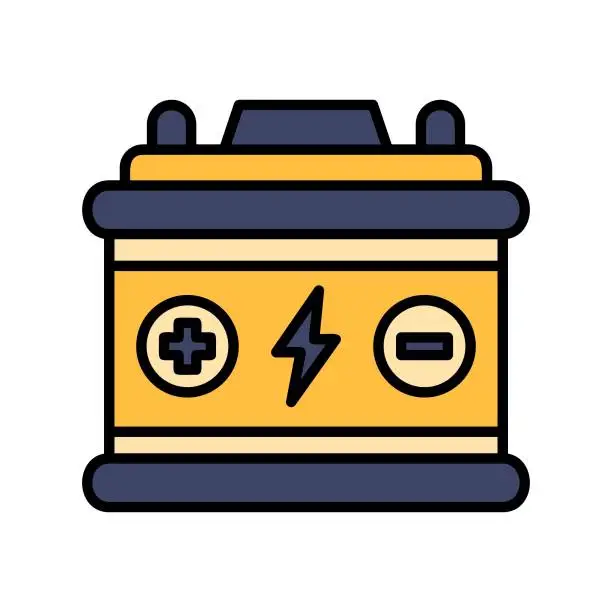 Vector illustration of Car Battery Icon