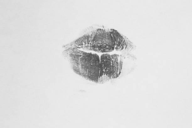 Creative collage photo design lips mouth talking information falling pink fresh hear ear listen present gift isolated on blue color background.