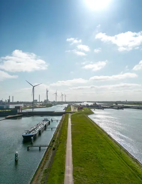 The IJmuiden locks form the connection between the North Sea Canal and the North Sea at IJmuiden