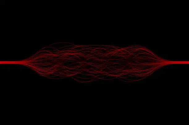 Vector illustration of Red communication fibers