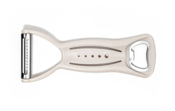 Vegetable peeler. Kitchen utensil peeler with clipping path and isolated on white background.