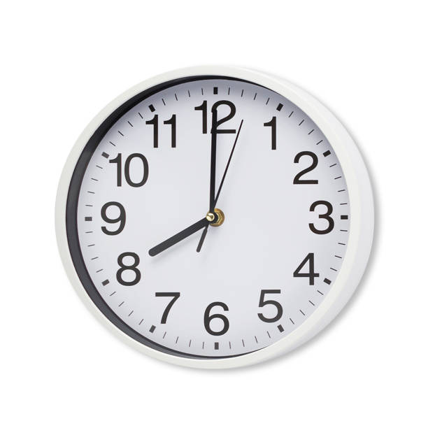 istock Wall clock for your asset time project isolated on white background. 1495090707