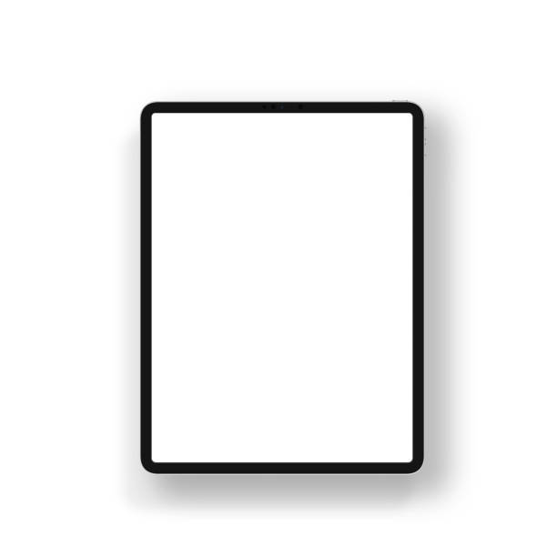 istock Close up view modern pen tablet isolated on grey background fit for your device design. 1495090772